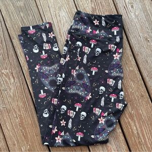 Plamchette Black Printed pocket Leggings
